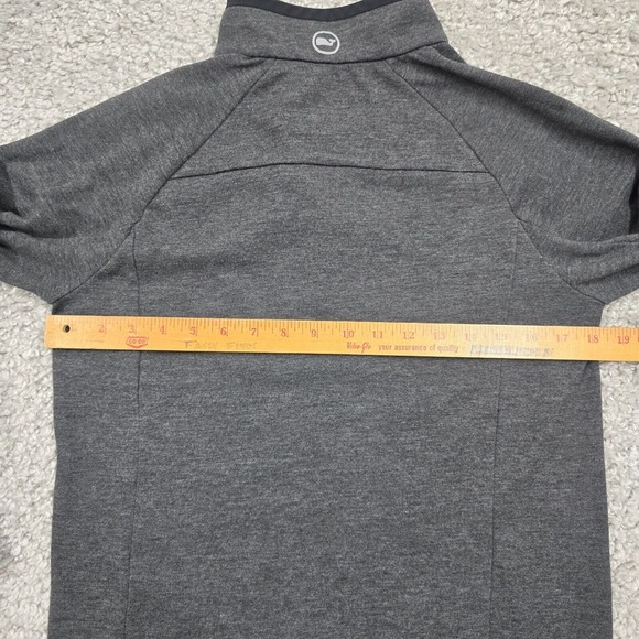 Vineyard Vines Sweater Mens XS Gray Performance 1/4 Zip Long‎ Sleeve Pullover - Picture 8 of 11
